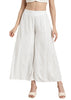 Juniper Women's Off-White Polka Dot Printed Rayon Flared Palazzo - Distacart
