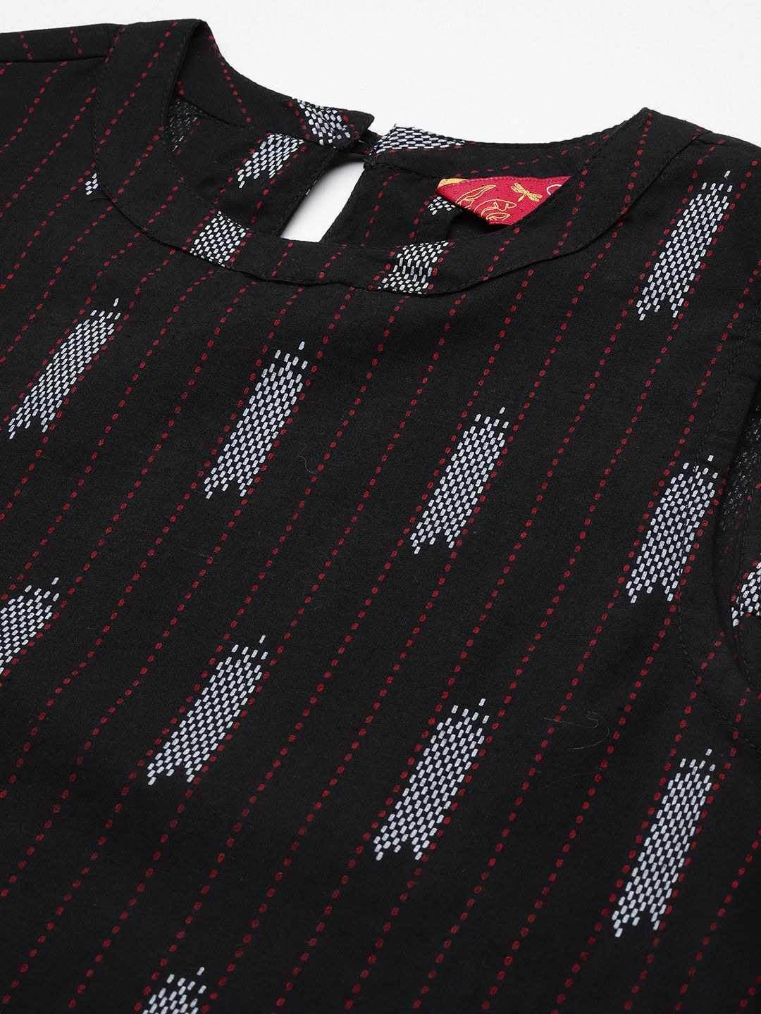 Sangria Women Geometric Printed Pure Cotton Kurta - Distacart