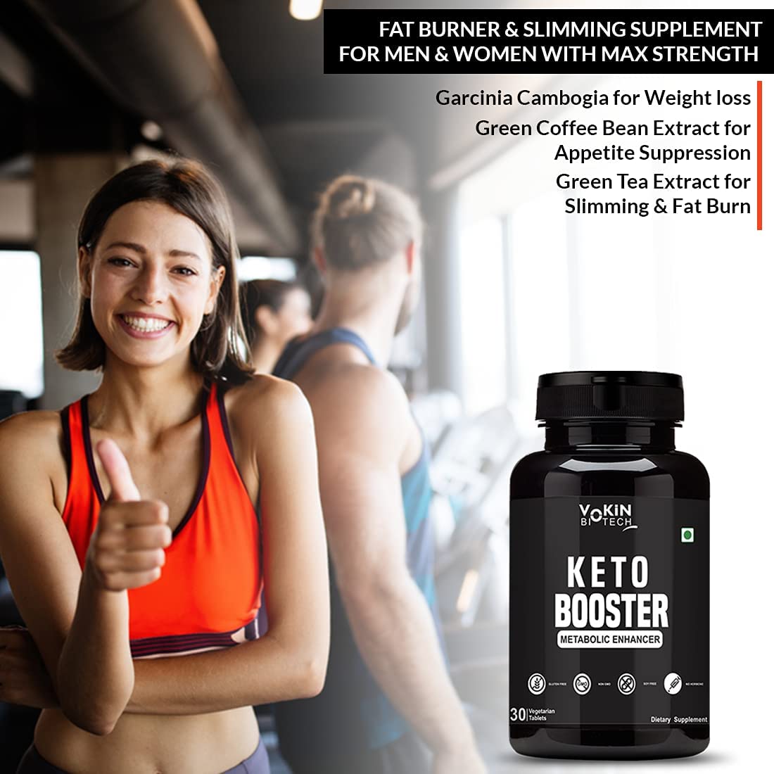 Vokin Biotech Keto Booster Advanced Weight Loss Supplement,Natural Fat Burner 30 Tab