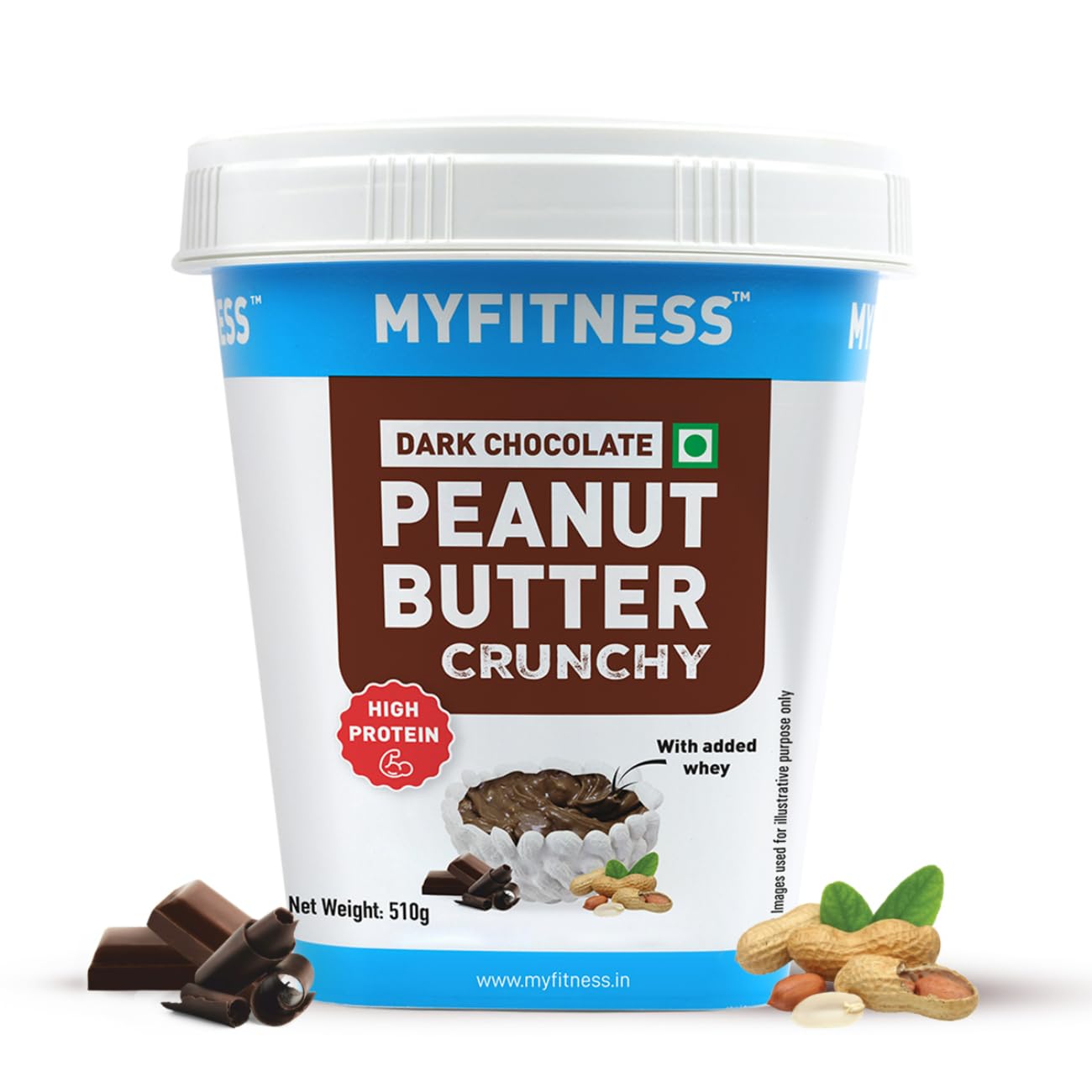 Myfitness High Protein Dark Chocolate Peanut Butter Crunchy - Distacart