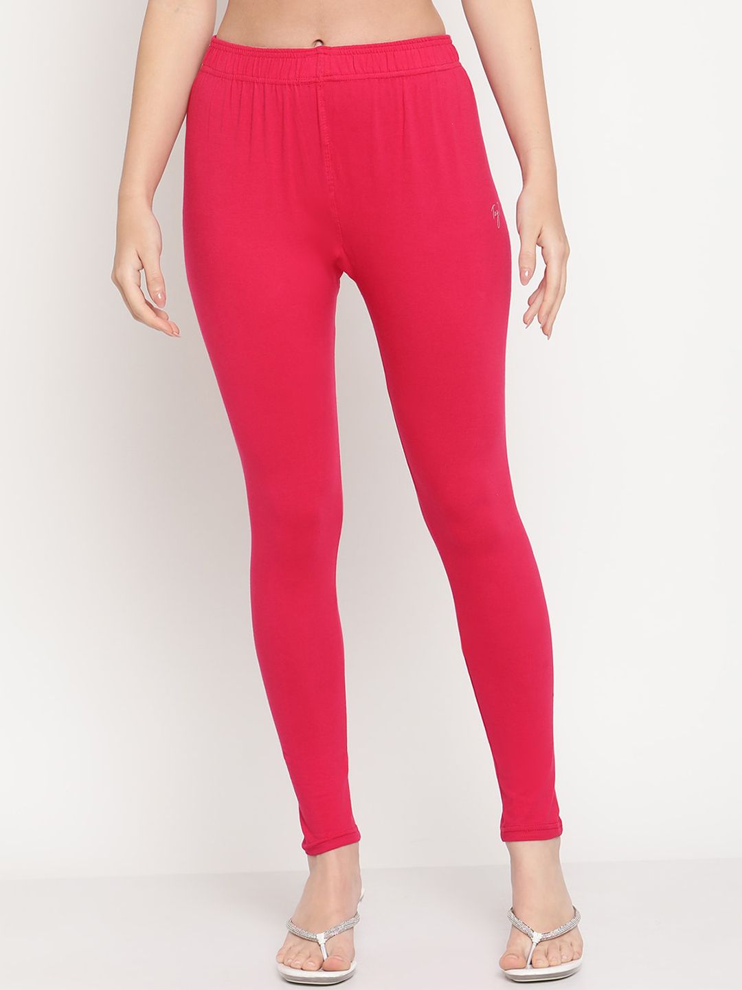 TAG 7 Women Pink Solid Ankle-Length Leggings - Distacart