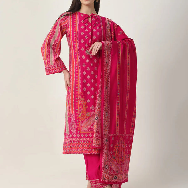 Yufta Pink Silk Tie Up Kurta Set With Pant & Dupatta - Distacart