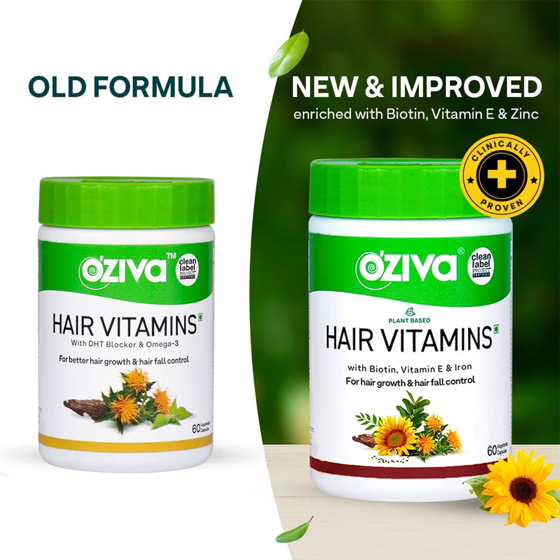 OZiva Hair Vitamins (With Dht Blocker & Omega 3) - Distacart