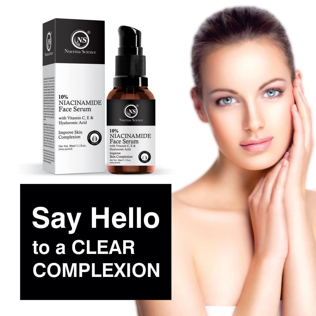 Nuerma Science 10% Niacinamide Face Serum | Plump, Smooth, Radiant Skin
