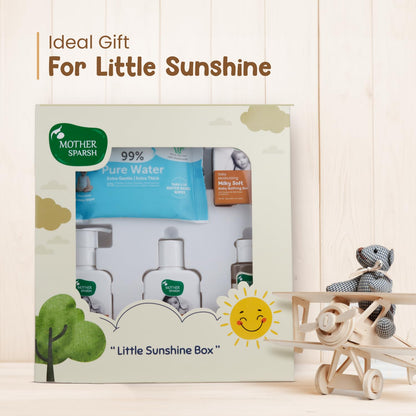 Mother Sparsh Gift Set for Babies, Combo of 5 Baby Skin Care Essentials (Sunshine Box) - Distacart