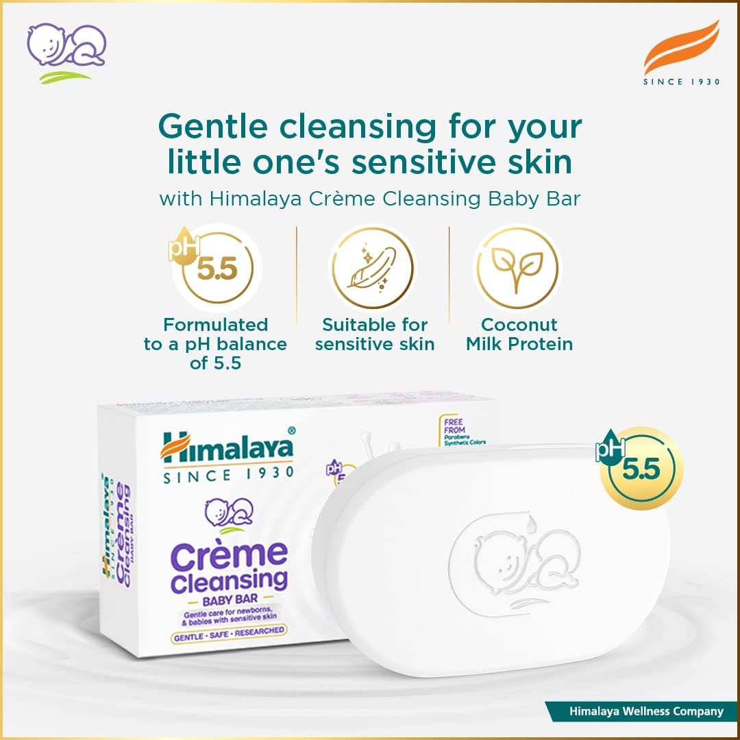 Himalaya Herbals Creme Cleansing Baby Bar For Baby's Sensitive Skin - Distacart