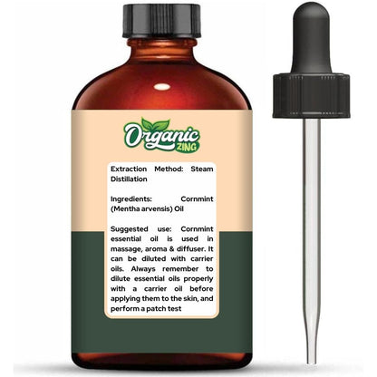 Organic Zing Cornmint (Mentha arvensis) Oil | Pure & Natural Essential Oil for Massage, Aroma & Diffusers - Distacart