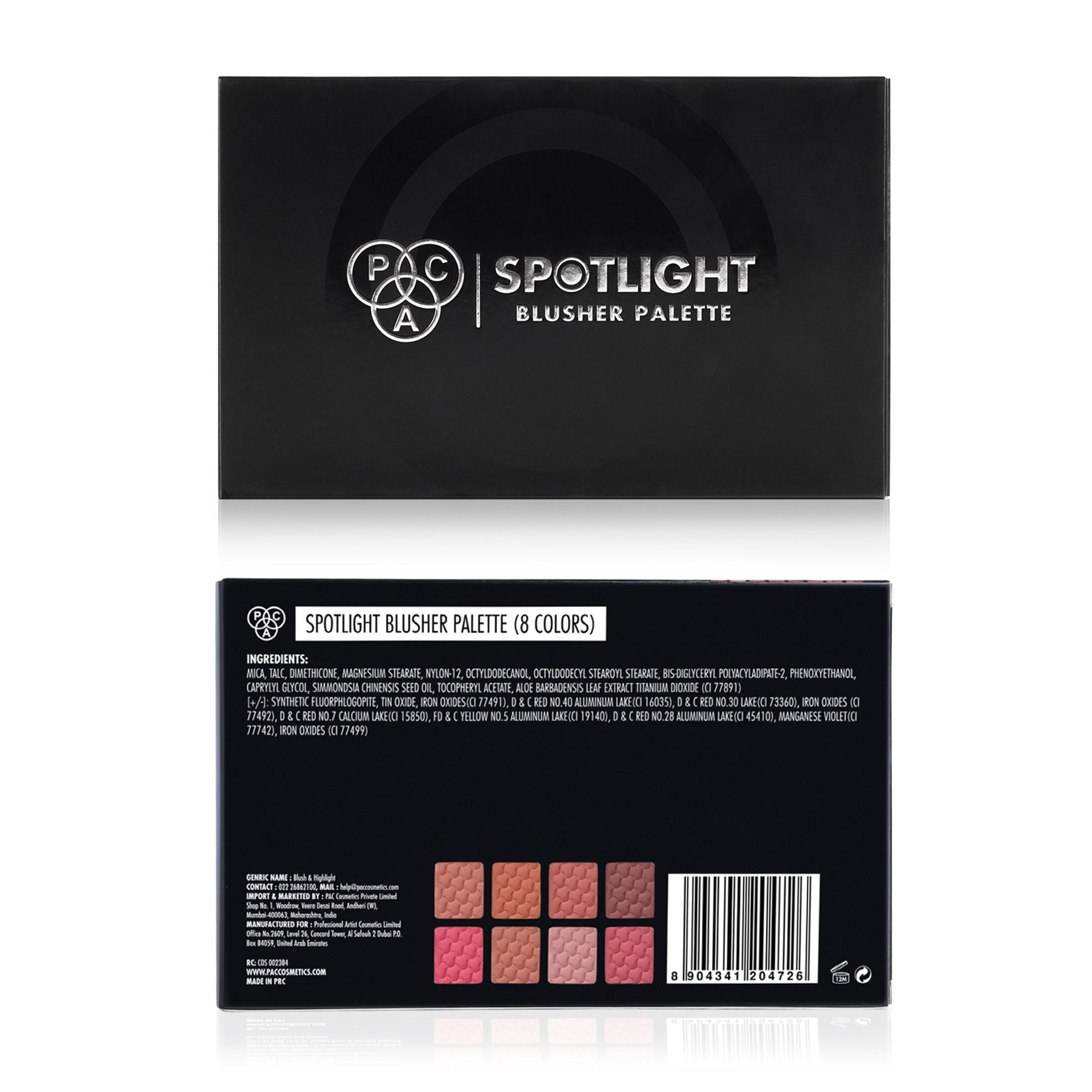 PAC Studio Spotlight Blusher Palette X8 - All in One MUA Palette, High Payoff, Shades for Every Skin Tone - Distacart