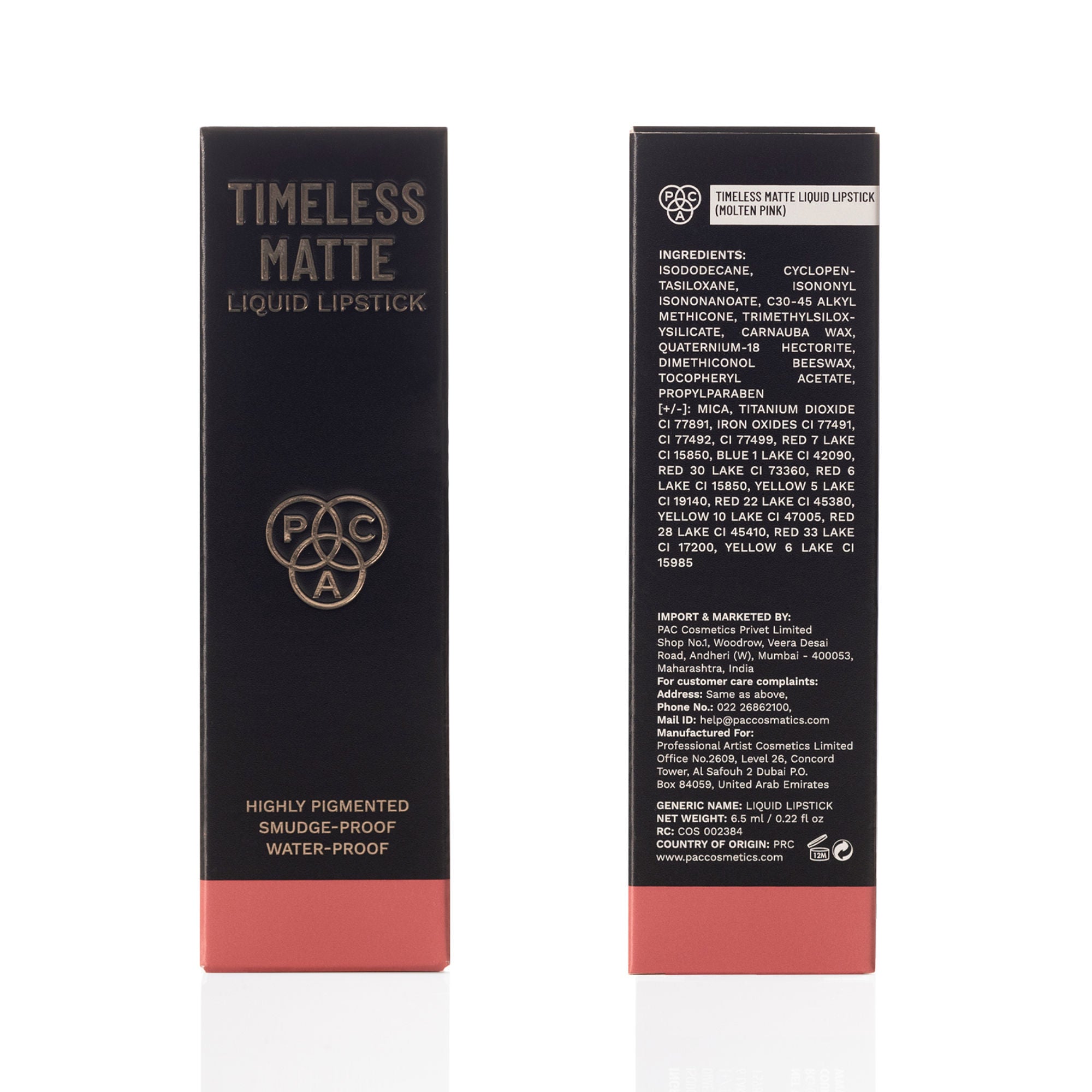 PAC Studio Timeless Matte Liquid Lipstick - Molten Pink - Distacart