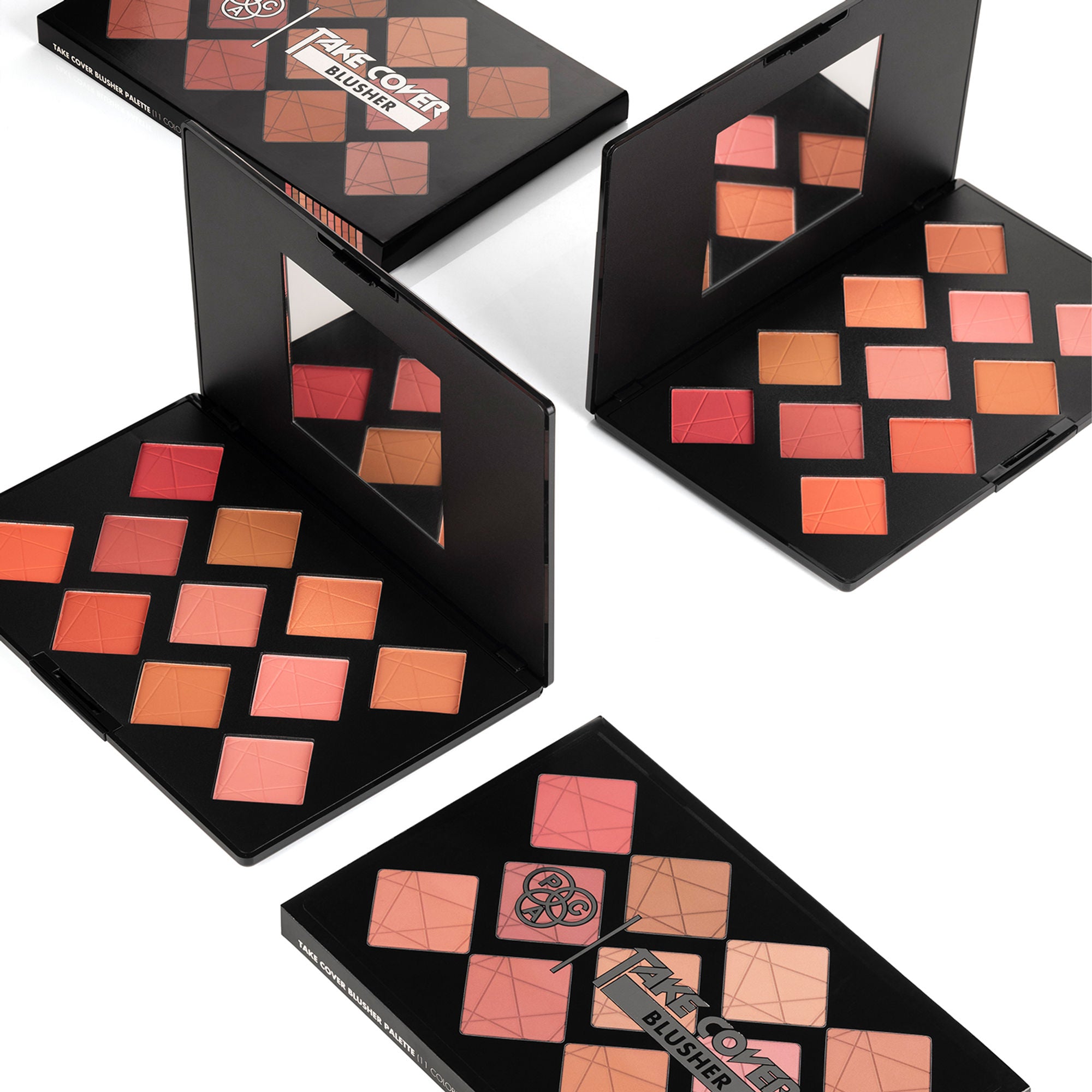 PAC Studio Take Cover Blusher X11 - Micro Fine Pigments, Blends Effortlessly, 8 Matte & 3 Shimmer Shades - Distacart