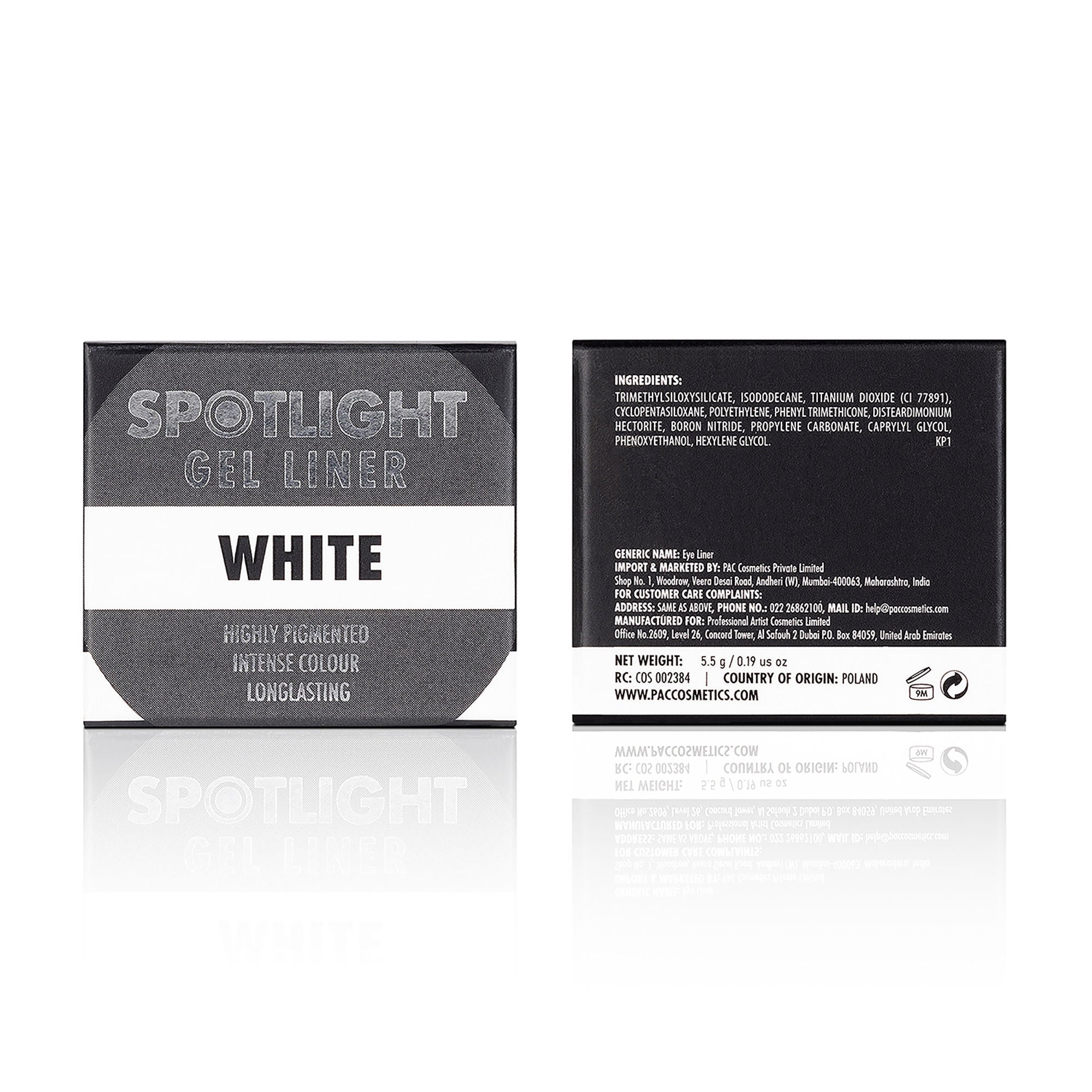 PAC Studio Spotlight Gel Liner - White - Distacart