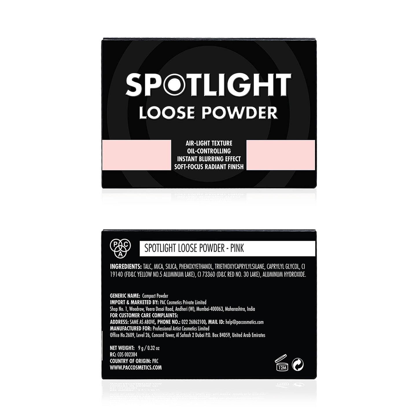 PAC Studio Spotlight Loose Powder - Pink - Distacart