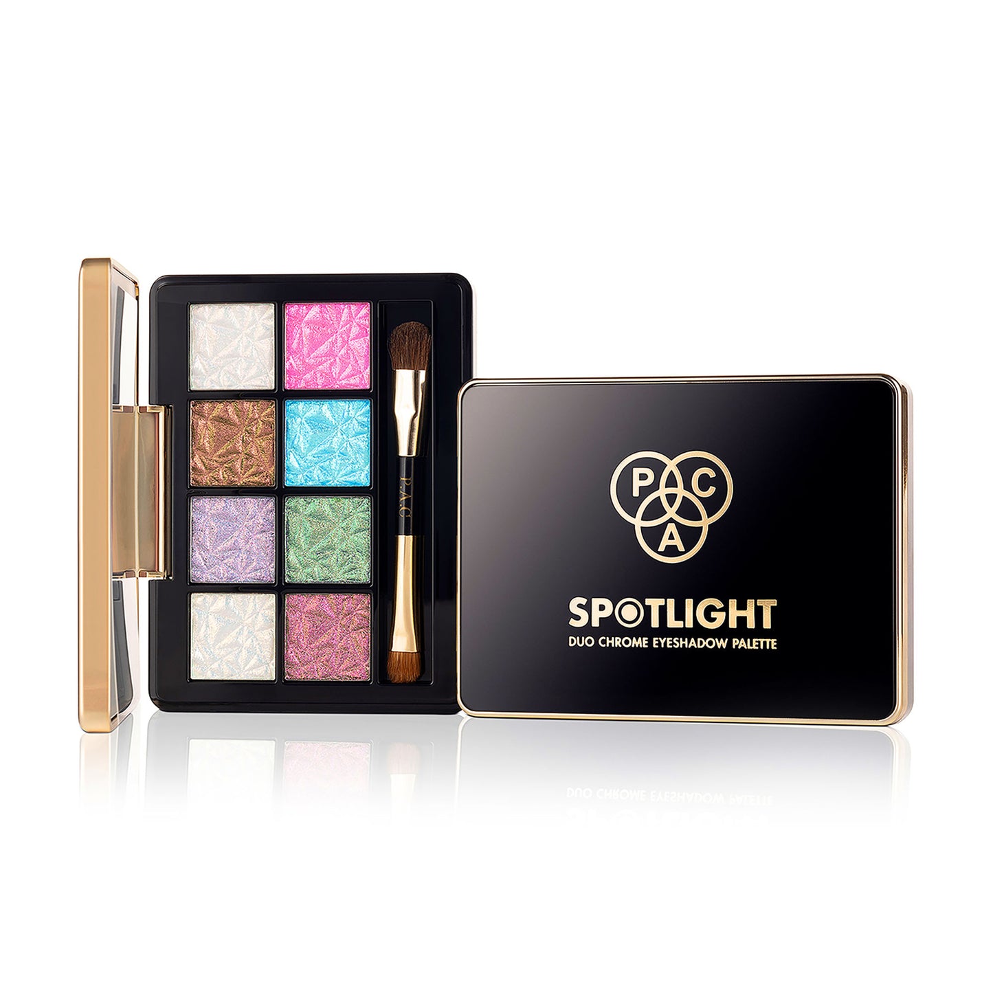 PAC Studio Spotlight Duo Chrome Palette Season 2 - Intensely Pigmented, Buttery Smooth Multi Chrome Shades - Distacart