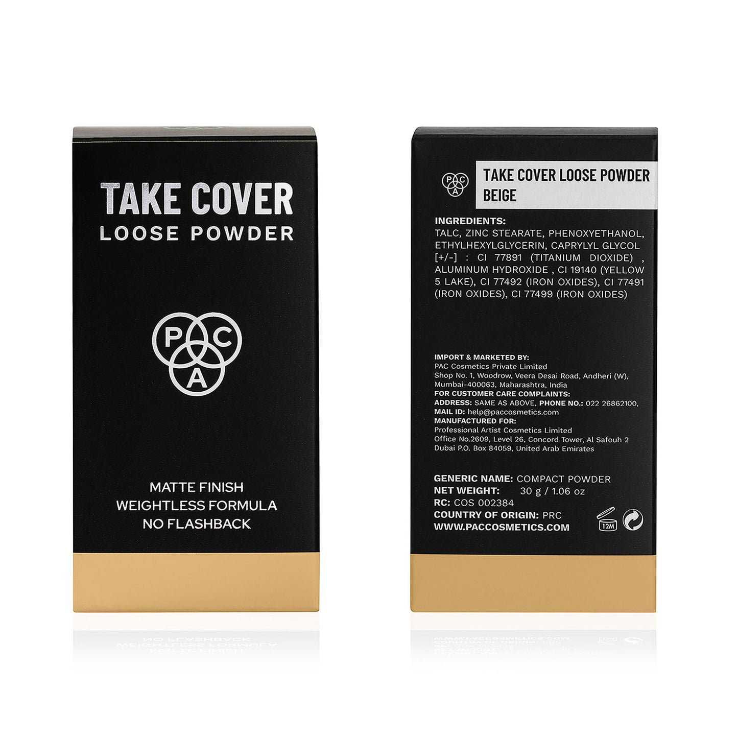 PAC Studio Take Cover Loose Powder - Beige - Distacart