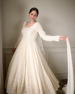Thumbnail for Yash Enterprise Salwar Soul Women'S White Net With Heavy Embroidery Sequin Salwar Suit