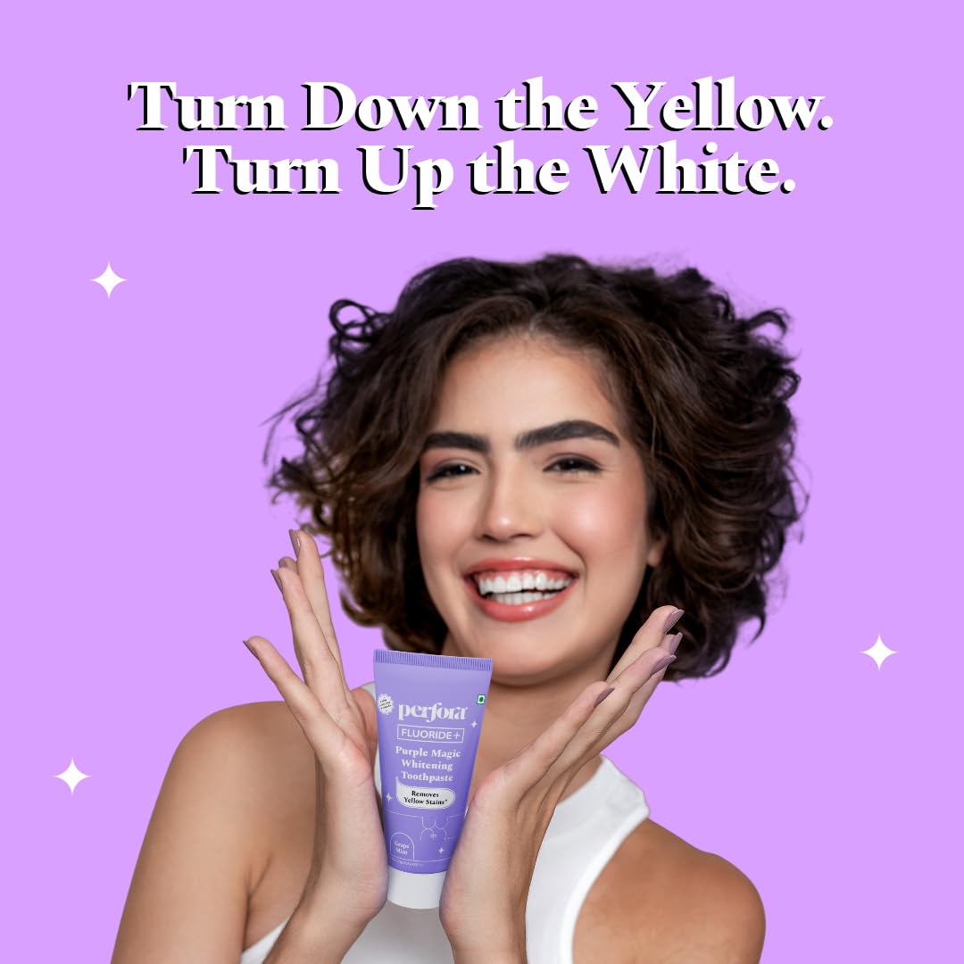 Perfora Fluoride+ Purple Magic Whitening Toothpaste - Distacart
