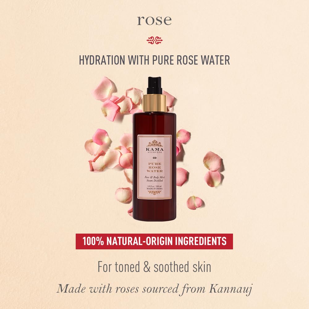 Kama Ayurveda Pure Rose Water Face and Body Mist - Distacart