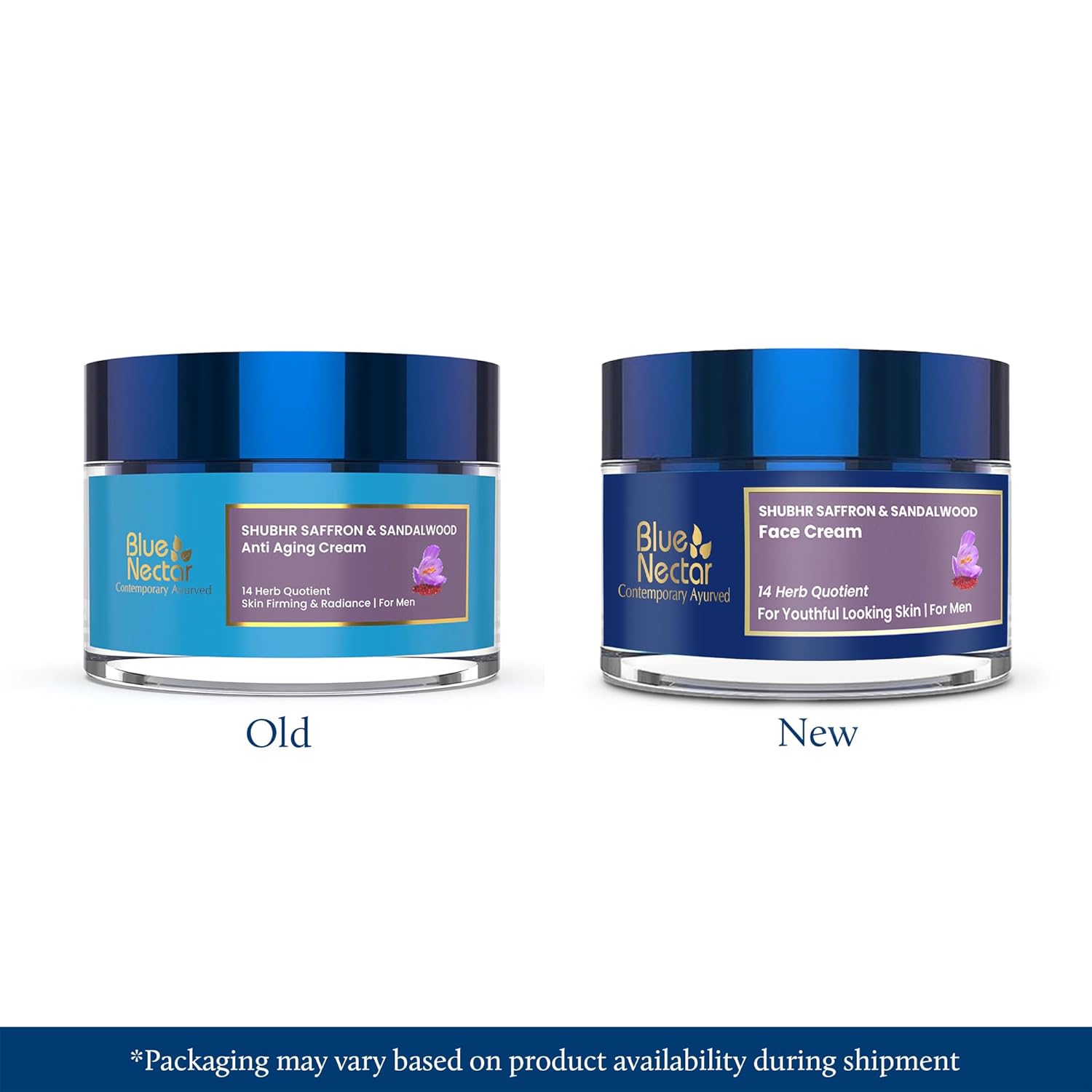 Blue Nectar Shubhr Anti Aging Saffron & Sandalwood Cream for Men - Distacart