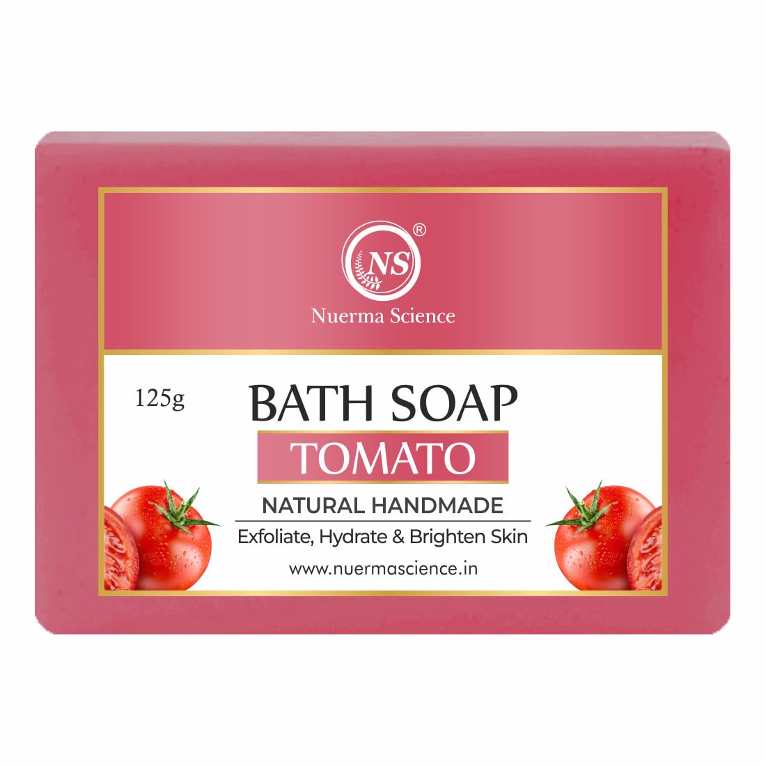Nuerma Science Tomato Bath Soap | Exfoliate, Hydrate & Brighten Skin - Distacart