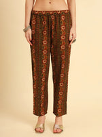Thumbnail for Yufta Green Pure Cotton Floral Sequins Work Kurta Set With Dupatta