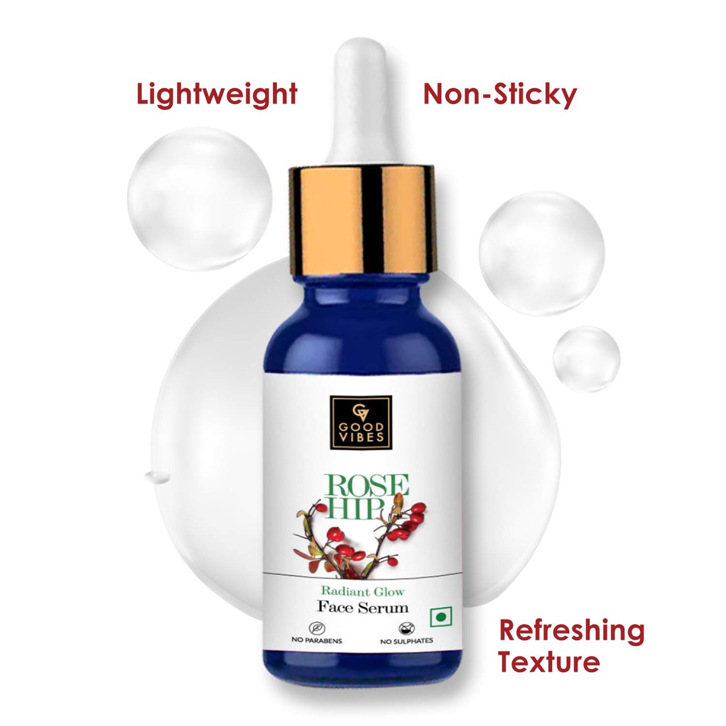 Good Vibes Rosehip Radiant Glow Face Serum - Distacart