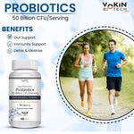 Thumbnail for Vokin Biotech Probiotics 50 Billion CFU Multi- Strains Targeted Release Technology, Stomach Acid Resistant (90 capsules)