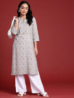 Thumbnail for Anouk Women Floral Printed Gotta Patti Kurta