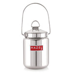 Thumbnail for HAZEL Stainless Steel Ghee Oil Milk Container for Kitchen|Capacity of 5000 ml, Silver - Dista