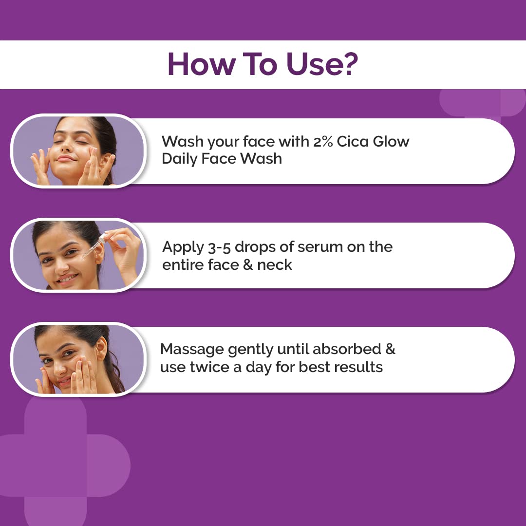 The Derma Co 10% Cica-Glow Face Serum for Glowing Skin - Distacart