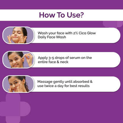 The Derma Co 10% Cica-Glow Face Serum for Glowing Skin - Distacart