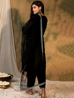 Thumbnail for Indo Era Floral Yoke Design Regular Thread Work Kurta With Trousers & Dupatta