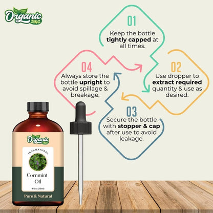 Organic Zing Cornmint (Mentha arvensis) Oil | Pure & Natural Essential Oil for Massage, Aroma & Diffusers - Distacart