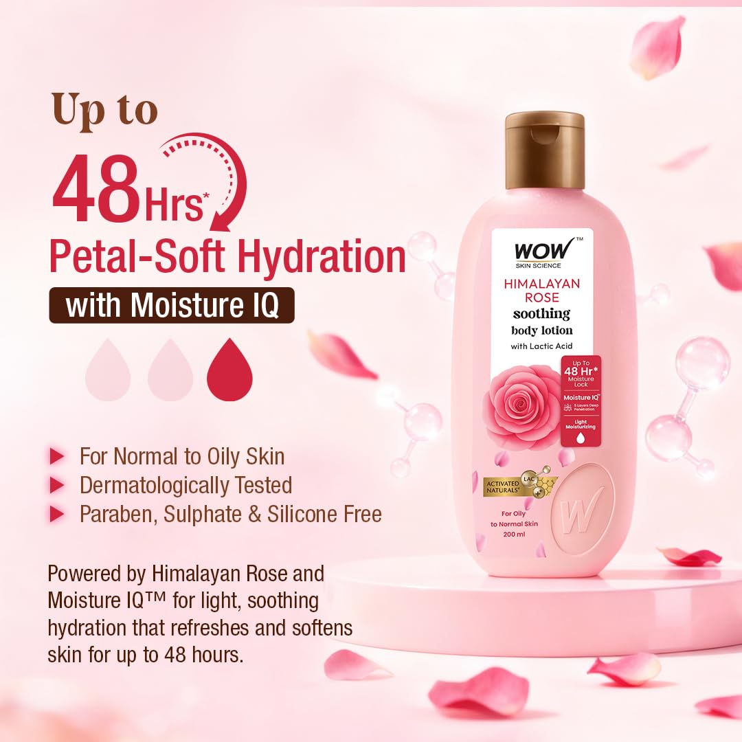 Wow Skin Science Himalayan Rose Body Lotion - Distacart