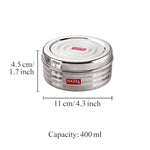 Thumbnail for HAZEL Small Container For Kitchen|Steel Dabba of Capacity 400 ml - Dista