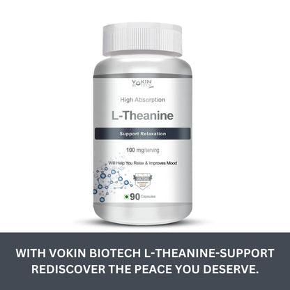Vokin Biotech L-Theanine-Support Relaxation - 90 Vegetarian Capsules