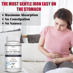 Thumbnail for Vokin Biotech Iron Supplement for Women -100% Chelated - With Vitamin B12, Folic Acid & Vitamin C for High Absorption (90 Veg Capsules)