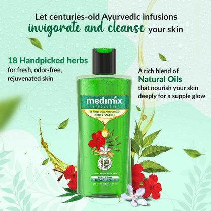 Medimix Ayurvedic 18 Herbs Body Wash With Natural Oils - Distacart