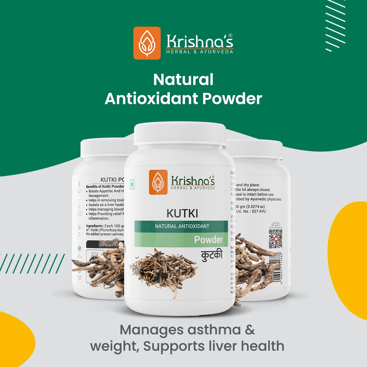 Krishna's Herbal & Ayurveda Kutki Powder - Distacart