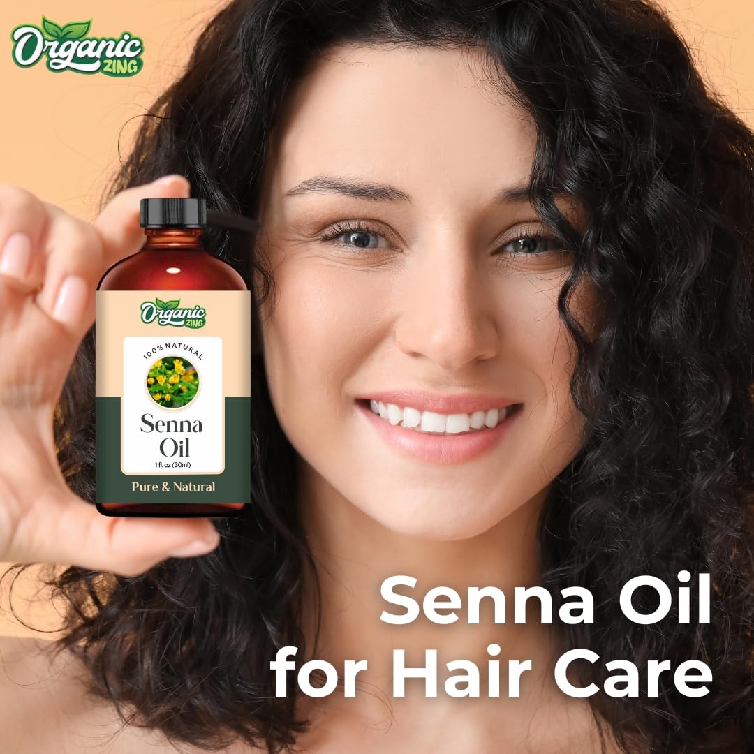 Organic Zing Senna (Cassia Senna) Oil | Pure & Natural Carrier Oil for Skincare & Haircare
