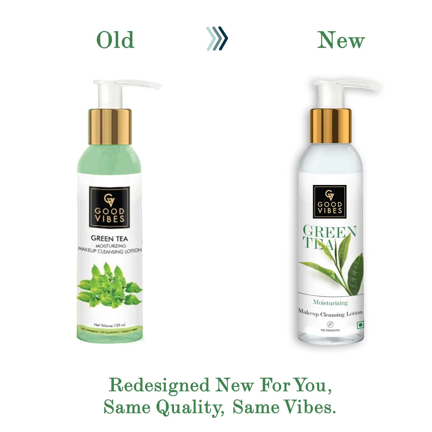 Good Vibes Moisturizing Makeup Cleansing Lotion - Green Tea - Distacart