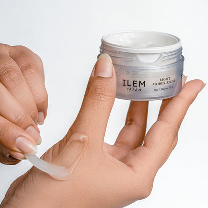 ILEM JAPAN Light Moisturizer Face Cream 50g | Japanese Oil-Gel Cream for Oily Skin | Niacinamide + Ceramide NP + Squalane + Centella Cica | For Women & Men | Made in Japan