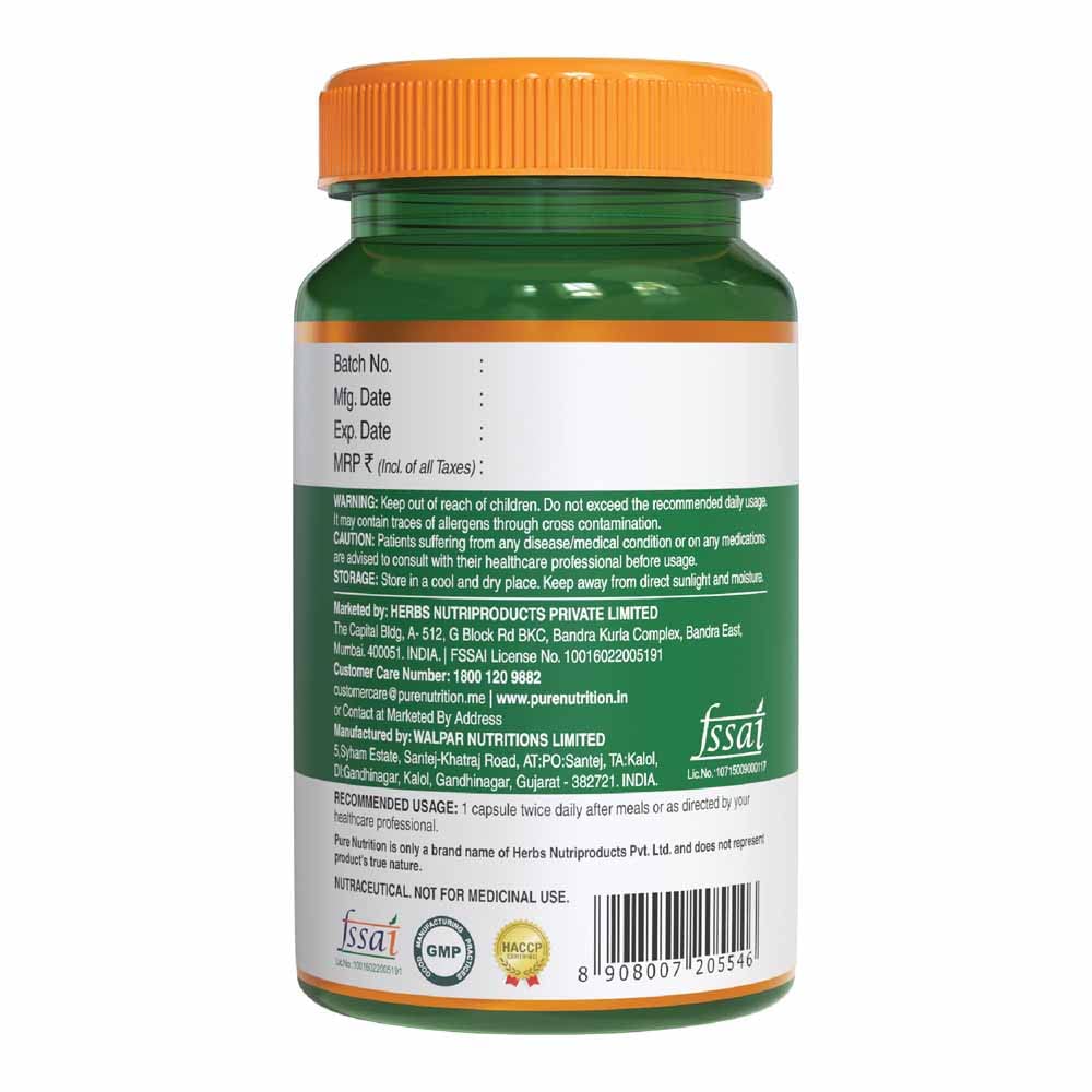 Pure Nutrition Cranberry & Amla Extract Veg Capsules - Distacart