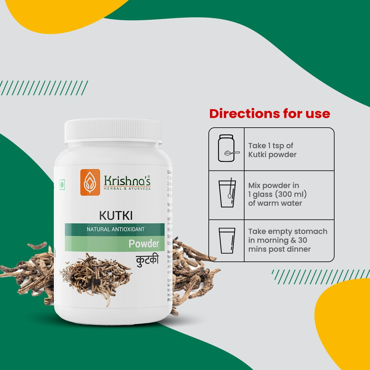 Krishna's Herbal & Ayurveda Kutki Powder - Distacart