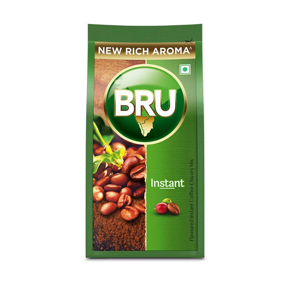 BRU Instant Coffee - Aromatic Coffee Made From Organic Coffee Beans, Rich & Premium Instant Coffee - Distacart