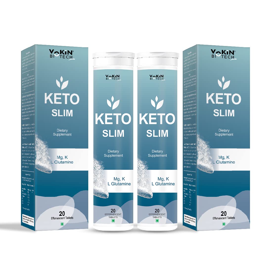 Vokin Biotech Keto Slim Tablets For Weight Loss Dietary Supplement Effervescent Water Soluble (20 Tablets)