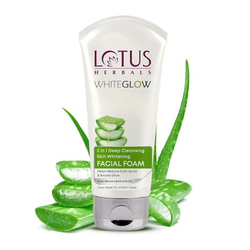 Lotus Herbals WhiteGlow 3-In-1 Deep Cleansing Skin Whitening Face Wash - Distacart