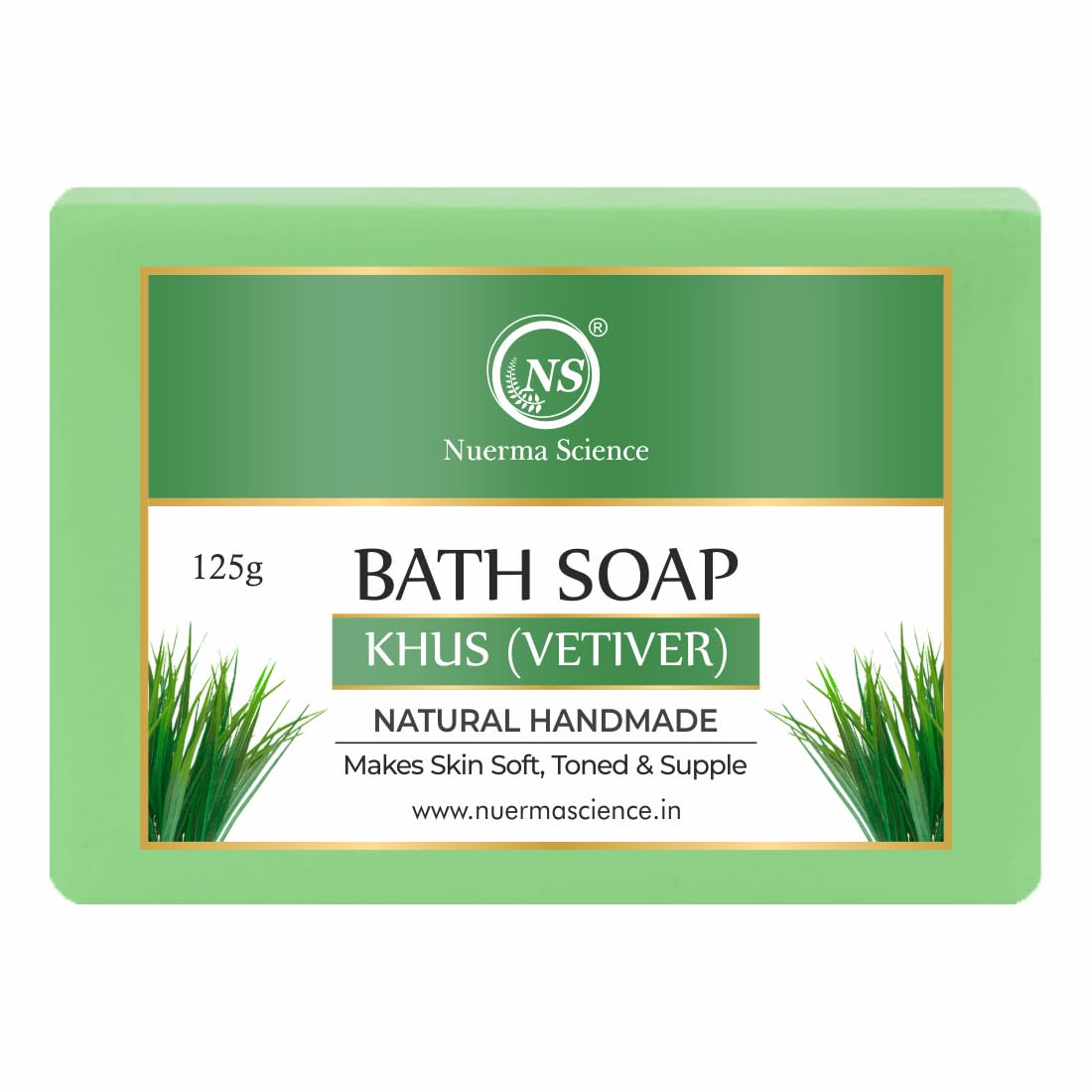 Nuerma Science Khus Vetiver Bath Soap | Makes skin soft, toned & supple - Distacart