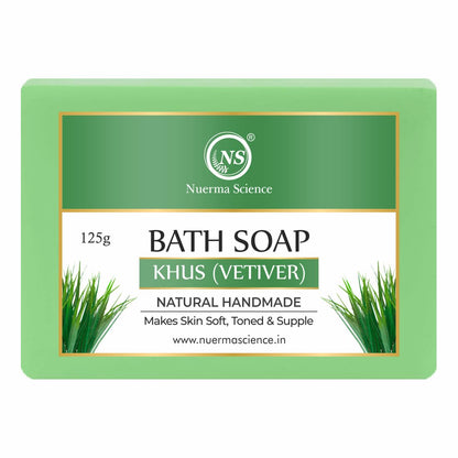 Nuerma Science Khus Vetiver Bath Soap | Makes skin soft, toned & supple - Distacart