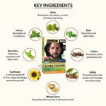 Thumbnail for Indus Valley Natural Damage Free Men Mustache & Beard Color for Gray Hair Black - Distacart