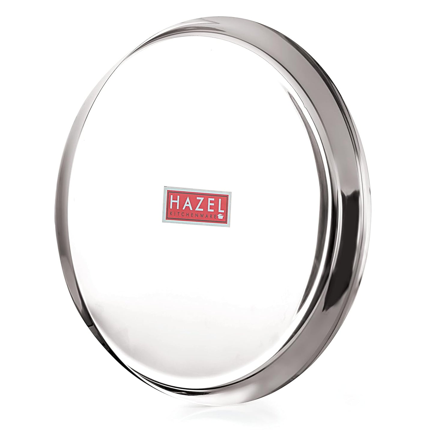 HAZEL Stainless Steel Plates Set|Dinner & Lunch Set of 6, 25.5 cm - Dista